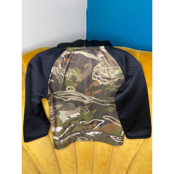 UNDER ARMOR JACKET 18 Mo.- Camo Black Orange Hooded Zipper - Excellent Condition - Picture 3 of 9